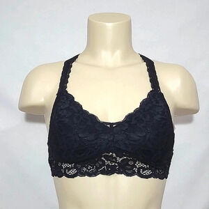 XS X-SMALL Xhilaration Push Up Racerback Lace Bra Bralette‎ Black NWT